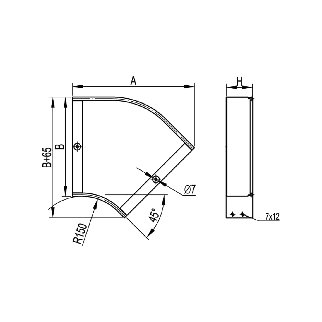 Угол CPO 45 горизонтальный 45° DKC 50х50 в комплекте — изображение 2