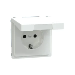 Розетка MERTEN MTN2314-6035 D-Life 16А с з/к с крышкой IP44 белый лотос
