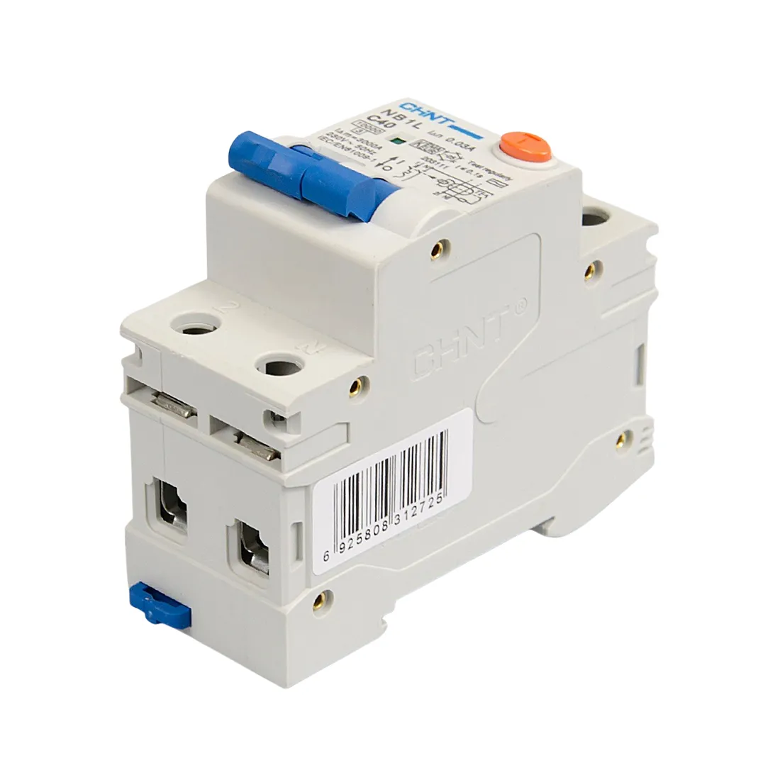 Дифференциальный автомат CHINT NB1L 1P+N C40 30mA тип AC 10kA (36mm) — изображение 2