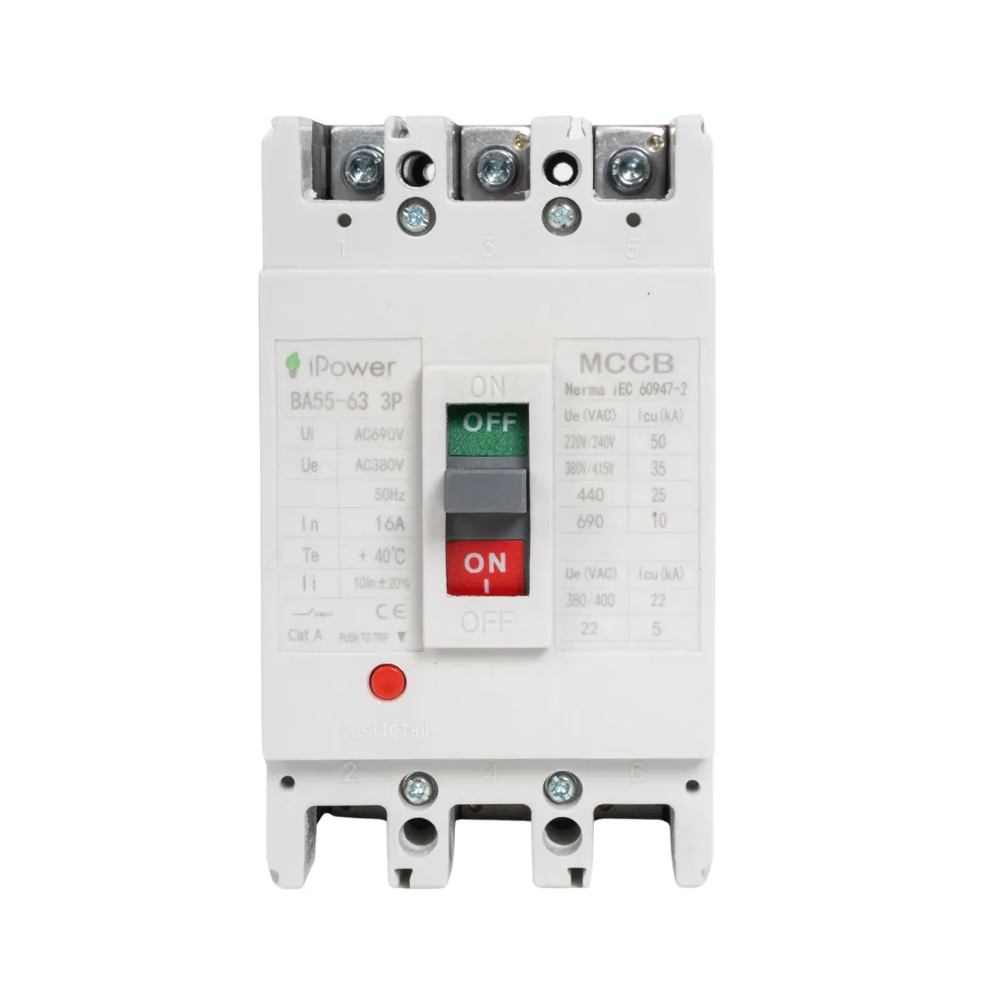 Автоматический выключатель iPower ВА55-63 3P 16A — изображение 2