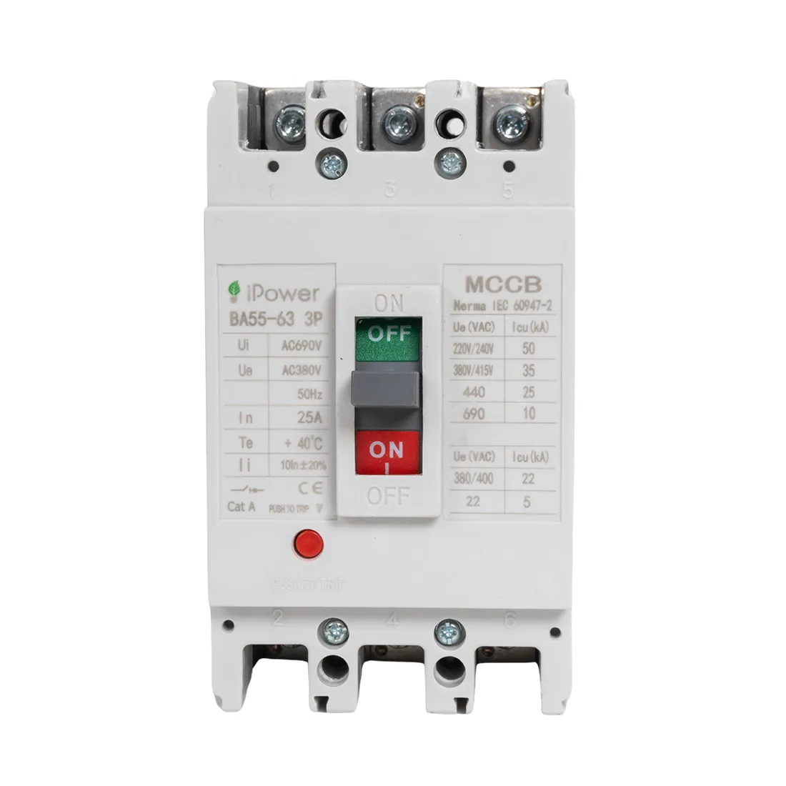 Автоматический выключатель iPower ВА55-63 3P 25A — изображение 2