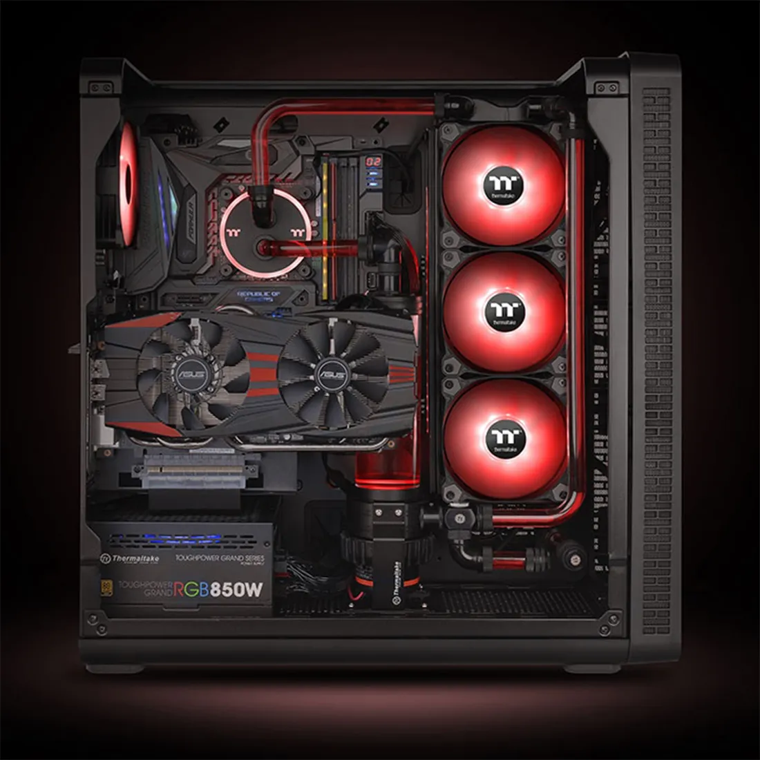 Кулер для компьютерного корпуса Thermaltake Pure A14 LED Red (Single Fan Pack) — изображение 3
