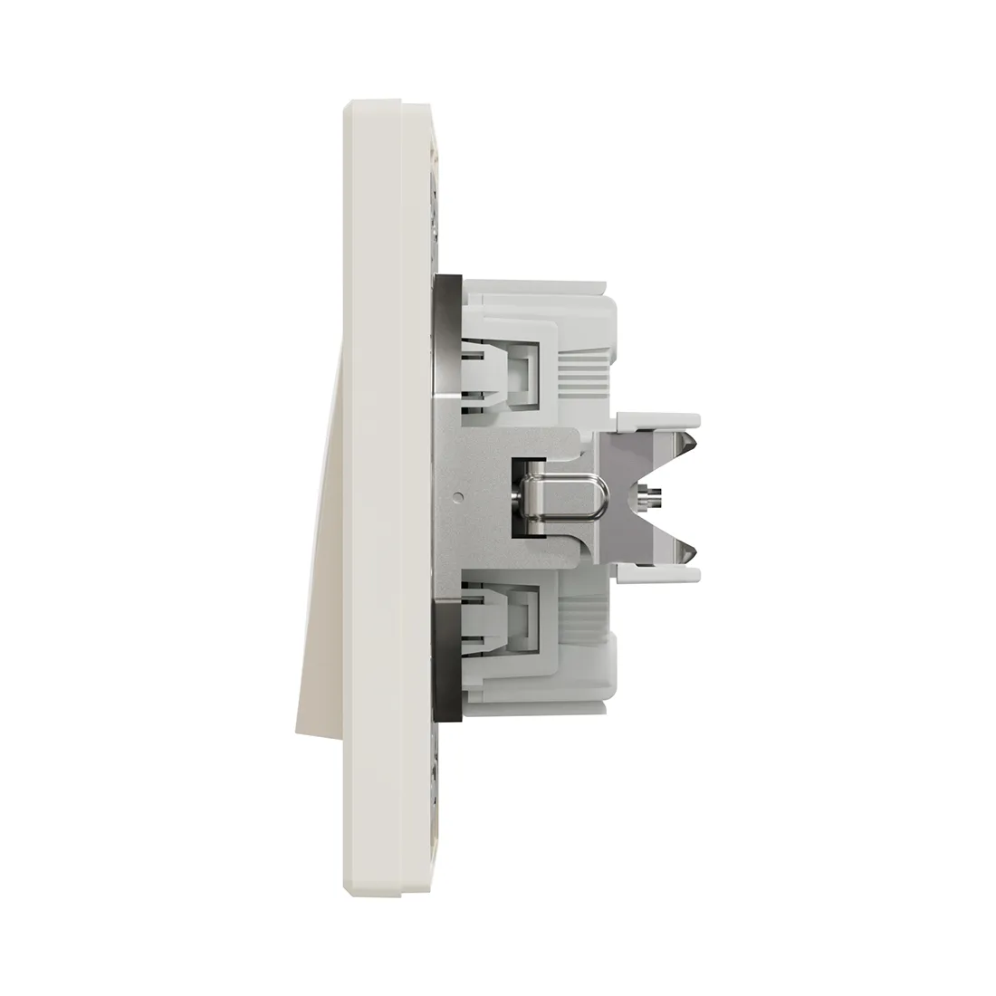 Выключатель одноклавишный SE EPH0100123 Asfora 10AX в сборе быстрозажим. клеммы кремовый — изображение 3