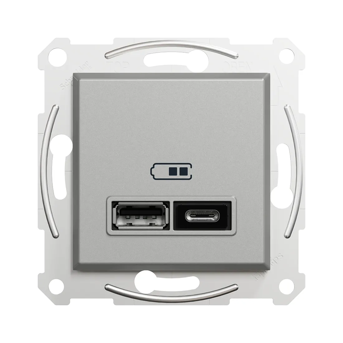 Розетка USB SE EPH2700361 Asfora A+С 2,4А механизм алюминий — изображение 2