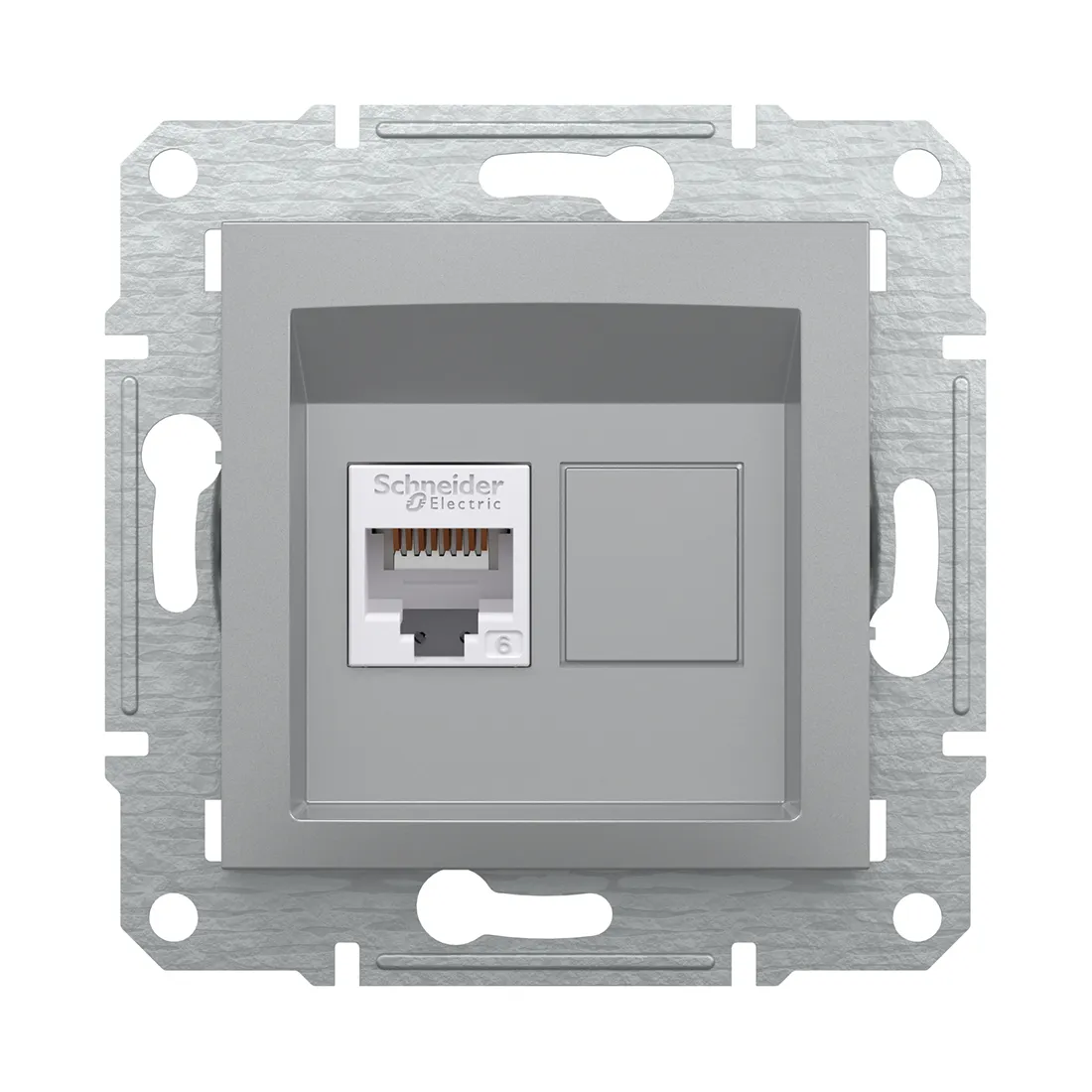 Розетка компьютерная SE EPH4700161 Asfora RJ45 кат.6e механизм алюминий — изображение 2