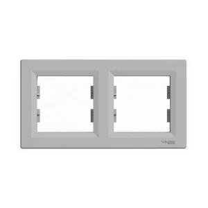 Рамка горизонтальная SE EPH5800261 Asfora 2 постовая алюминий