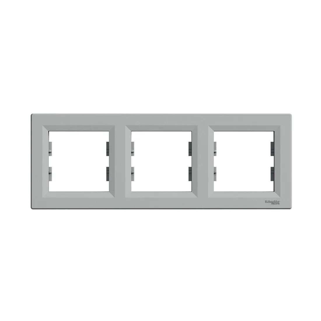 Рамка горизонтальная SE EPH5800361 Asfora 3 постовая алюминий