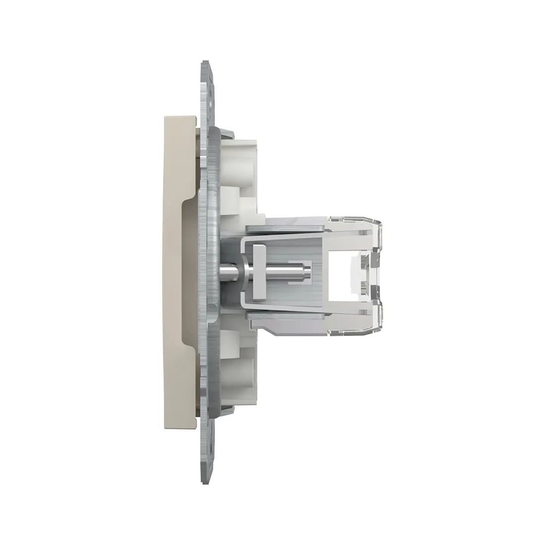 Розетка компьютерная SE EPH4770123 Asfora RJ45 кат. 6 механизм кремовый — изображение 3