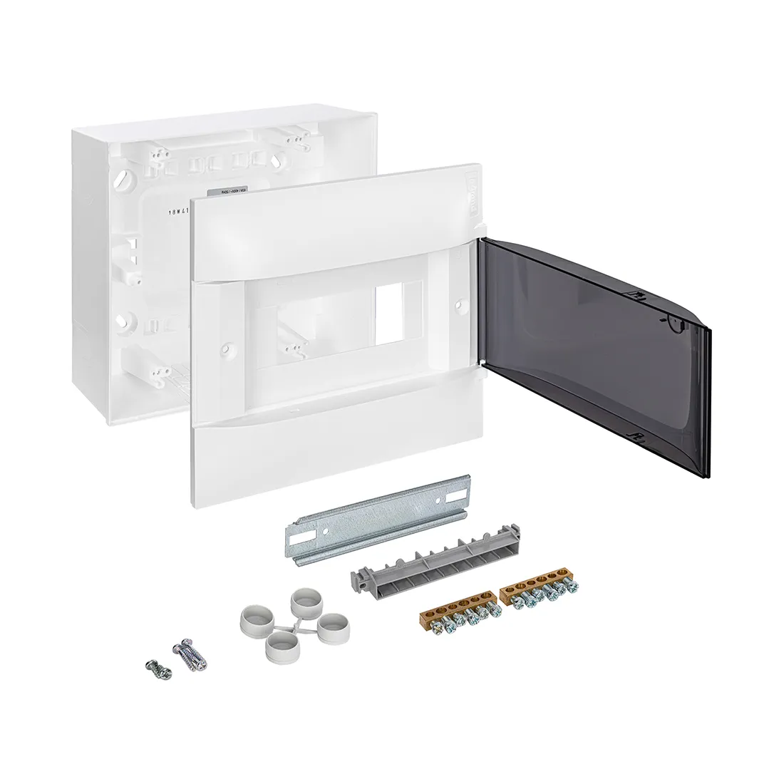 Щит навесной Legrand Practibox S 1х8 IP40 Дымчатая дверь — изображение 3