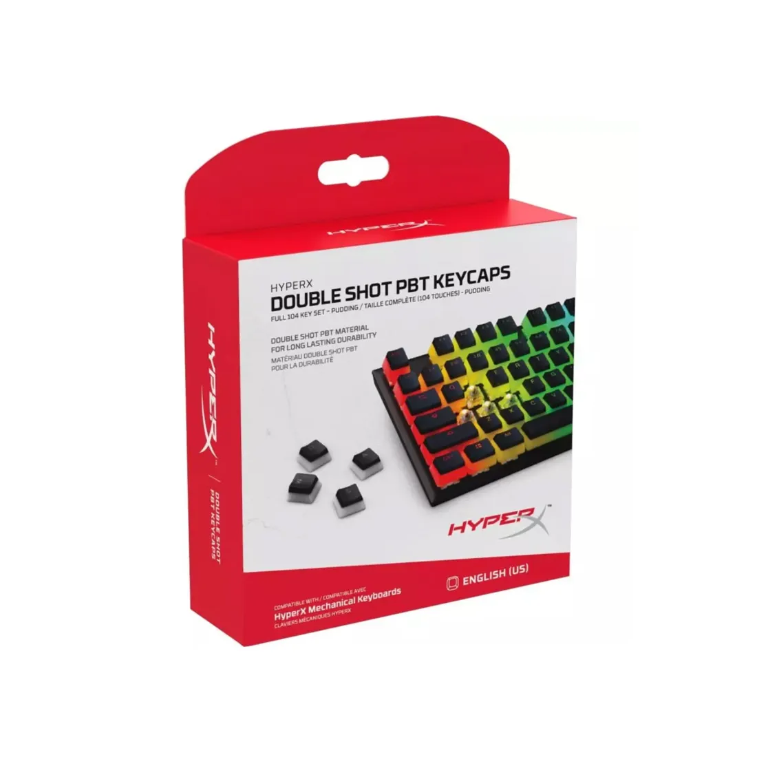 Набор кнопок на клавиатуру HyperX Pudding Keycaps Full Key Set (Black) 4P5P4AX#ACB — изображение 3