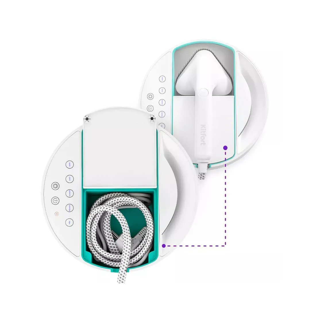 Отпариватель ручной Kitfort КТ-9110-3 бело-бирюзовый — изображение 3