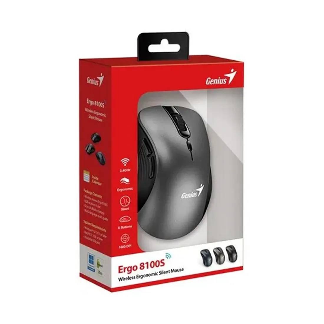 Компьютерная мышь Genius Ergo 8100S Iron Grey — изображение 3