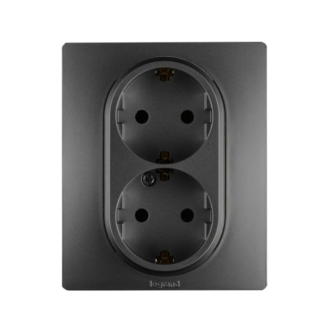 Розетка двойная 2х2К+З Niloe Step 16А 250 В с з/ш авт. клеммы Чёрный — изображение 2