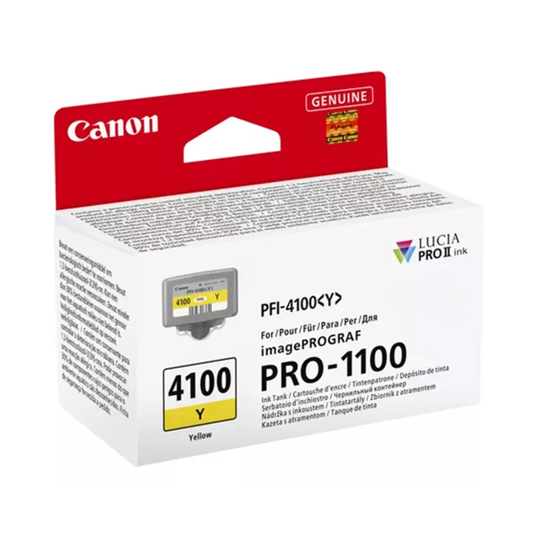 Чернильный картридж Canon PFI-4100 Yellow — изображение 2