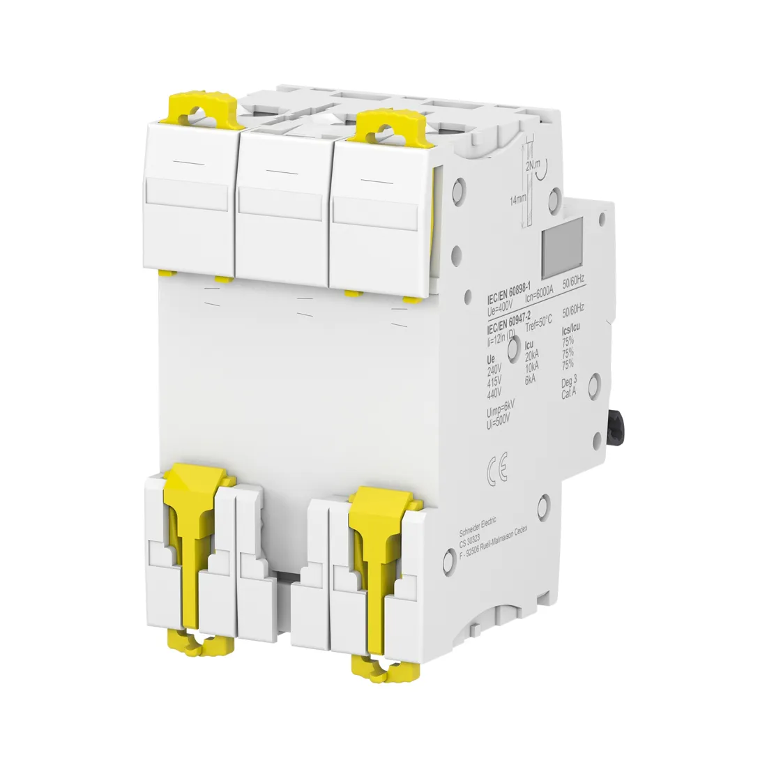 Автоматический выключатель SE A9F75316 Acti9 iC60N 3P 16А D 6 kA — изображение 2