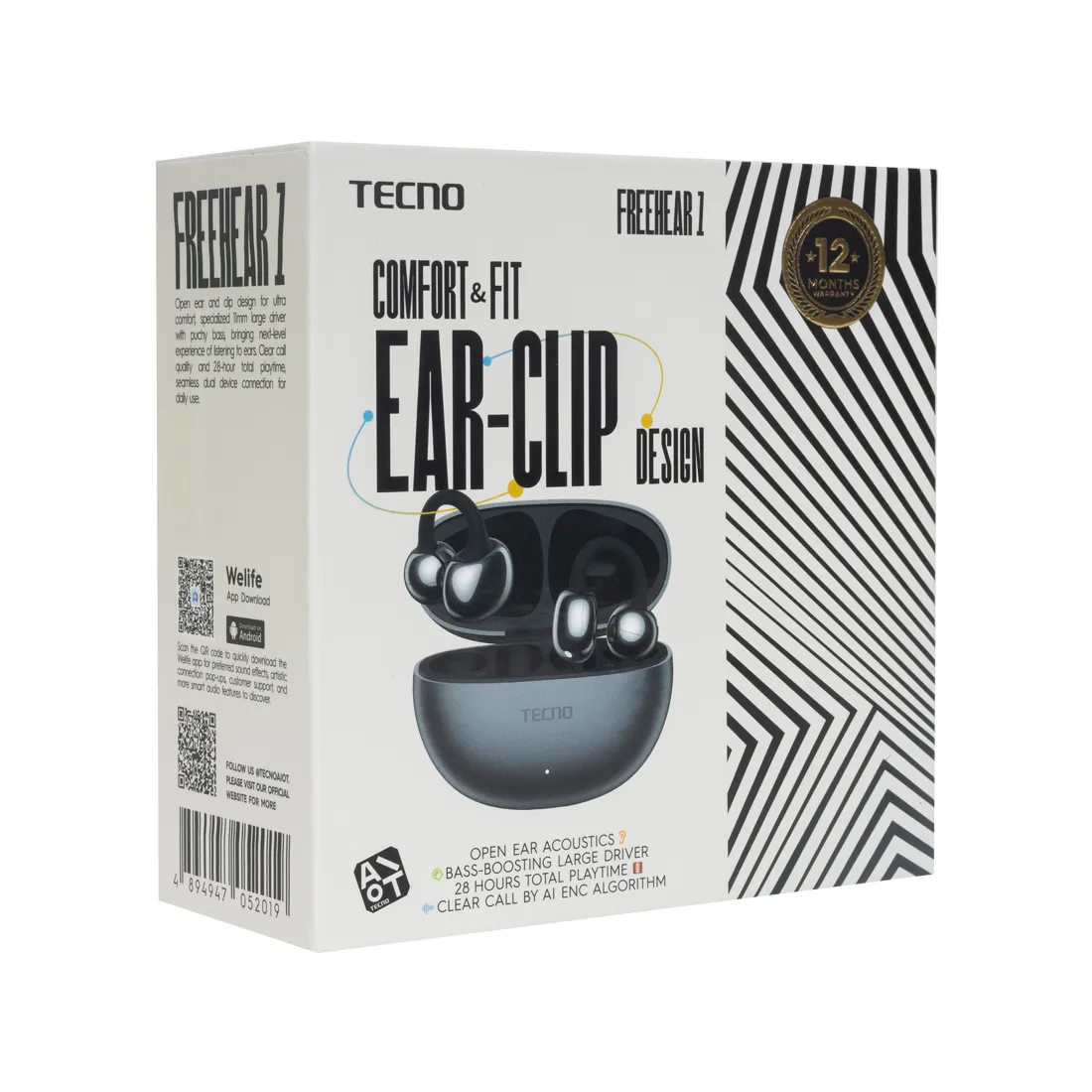 Наушники TECNO FreeHear 1 OW01 Grey — изображение 3