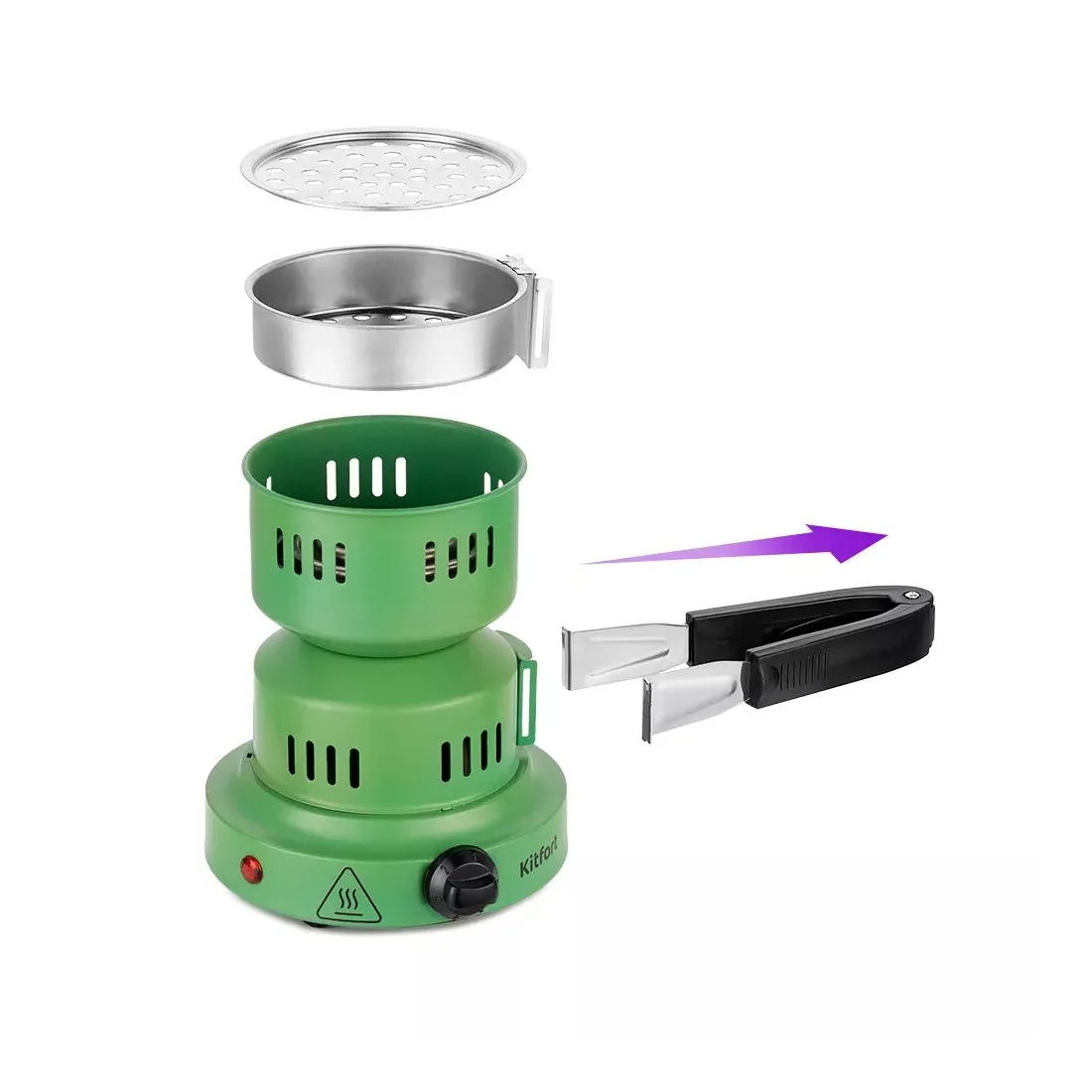 Электрическая плита для розжига углей для кальяна Kitfort КТ-168 — изображение 2