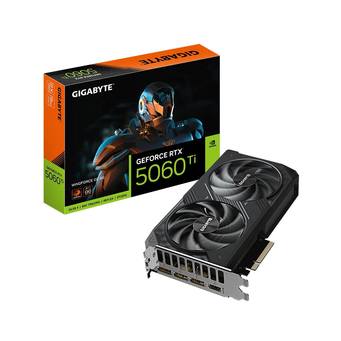 Видеокарта Gigabyte (GV-N506TWF2OC-8GD) RTX5060Ti WINDFORCE OC 8G — изображение 3
