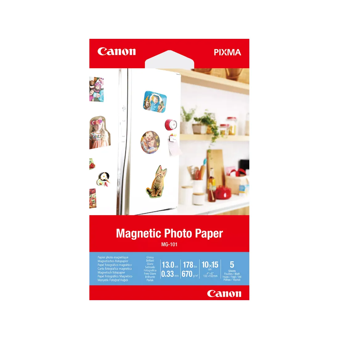 Магнитная фотобумага Canon MG-101, 5 шт.