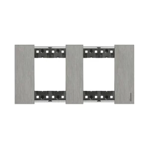 Рамка декоративная Bticino KA4802M2ZG Living Now 2 поста (2+2 модуля) Сталь