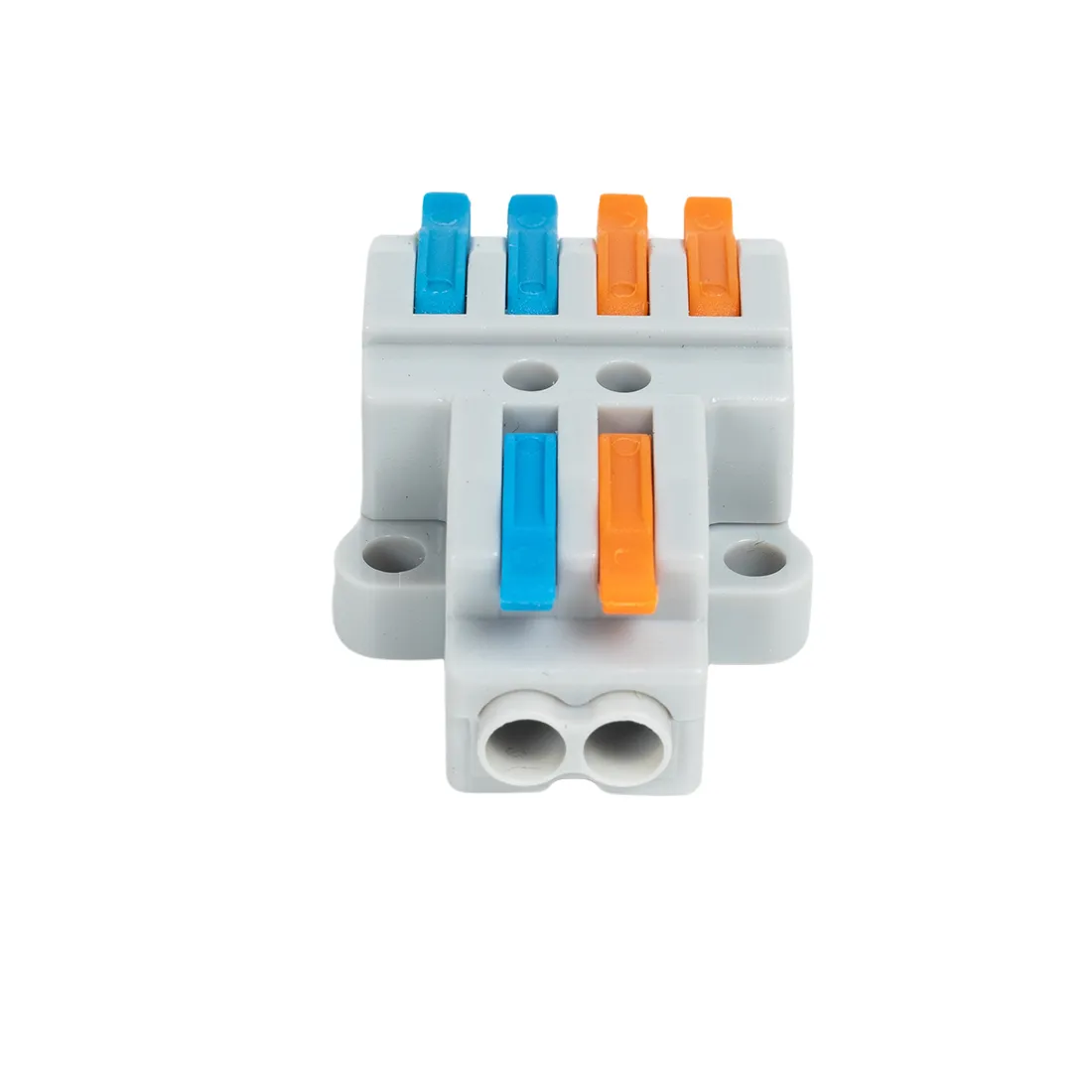 Клемма Deluxe 222-424 (0,08-4,0мм 32А) 2 конт.группы 1 ввод 2 вывода — изображение 3