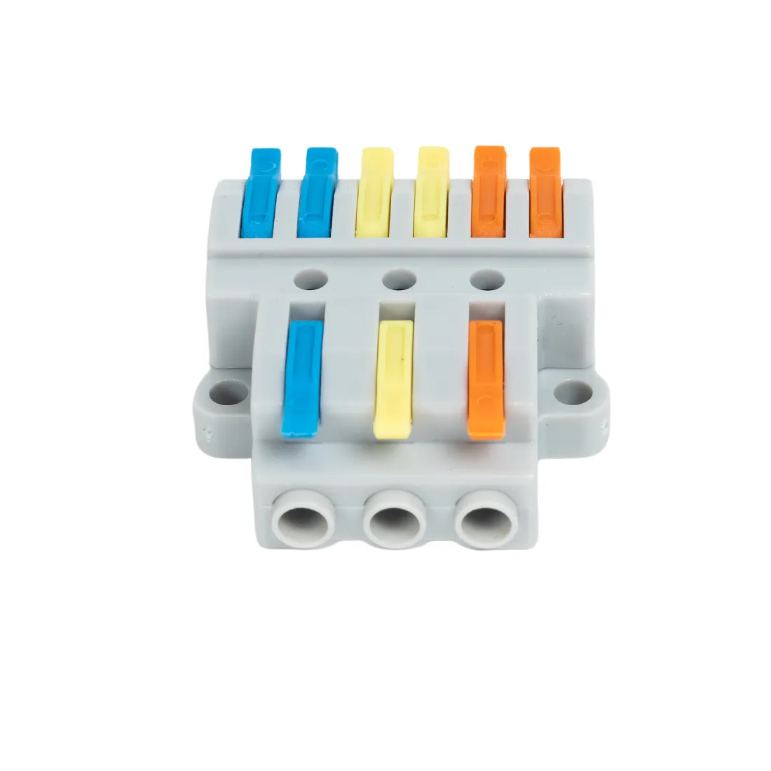 Клемма Deluxe 222-436 (0,08-4,0мм 32А) 3 конт.группы 1 ввод 2 вывода — изображение 3