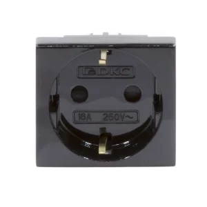 Розетка силовая серии Viva DKC 45205 2Р+Е со шторками черная