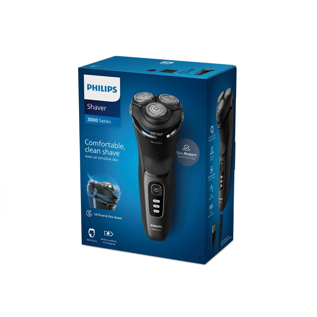 Электробритва Philips Серии 3000 S3244/12 для влажного и сухого бритья — изображение 3