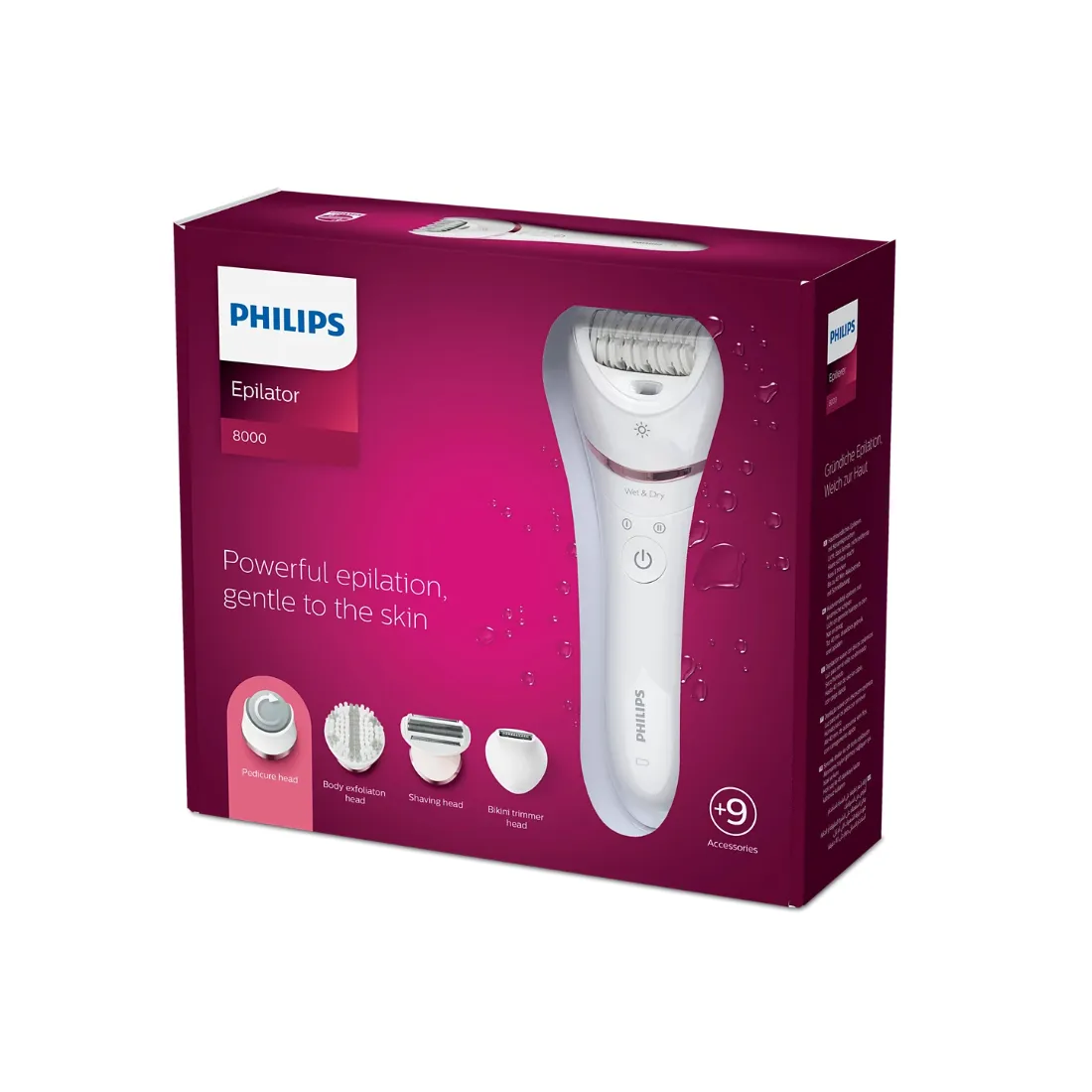 Эпилятор Philips серии 8000 BRE740/10 для влажного и сухого бритья — изображение 3