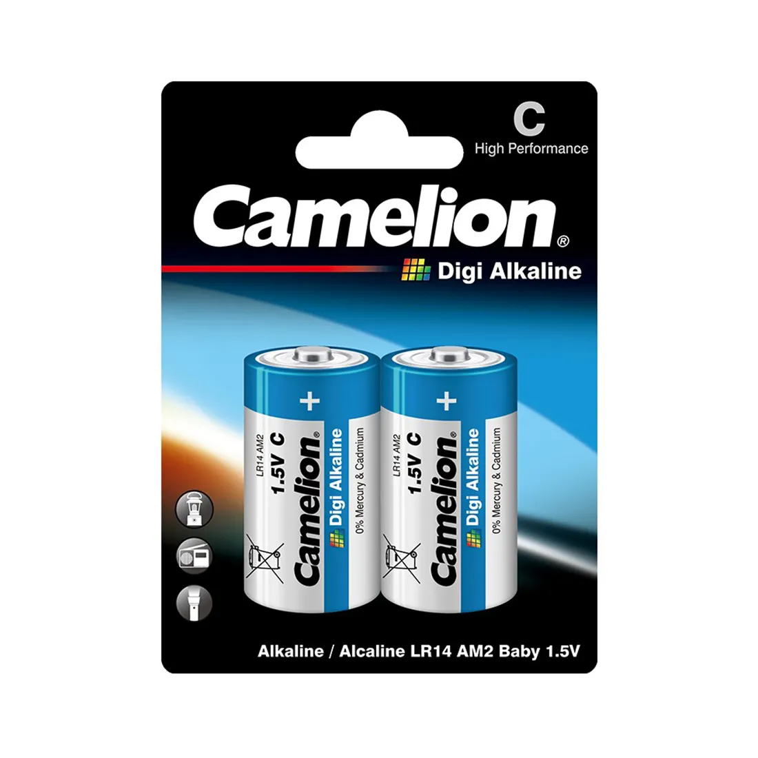 Батарейка CAMELION Digi Alkaline LR14-BP2DG 2 шт. в блистере — изображение 2
