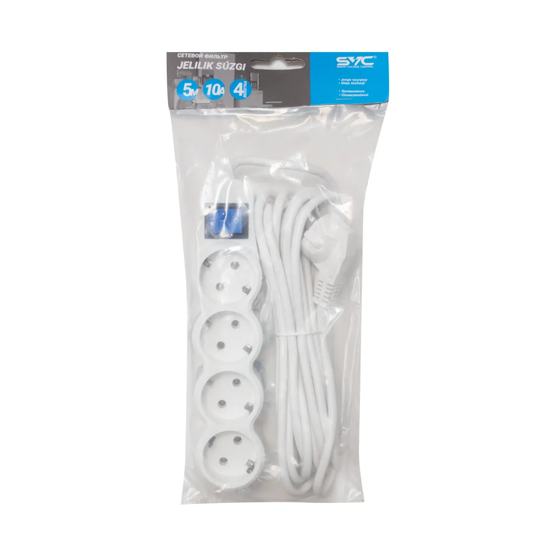 Сетевой фильтр SVC ZP4S-50M 5 м.220 в. — изображение 3