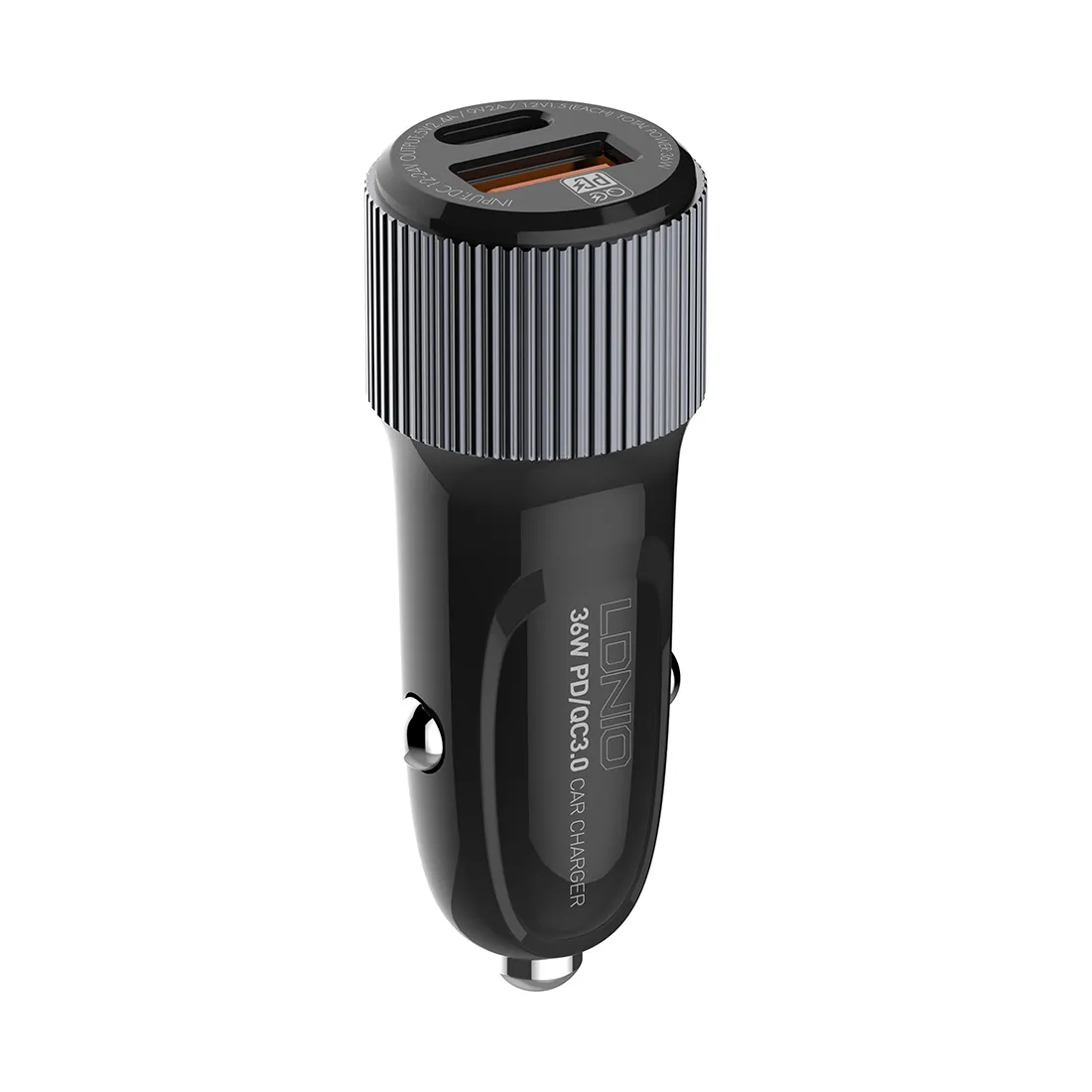 Автомобильное зарядное устройство LDNIO C510Q 2*USB(A,C) Lightning Чёрный — изображение 3