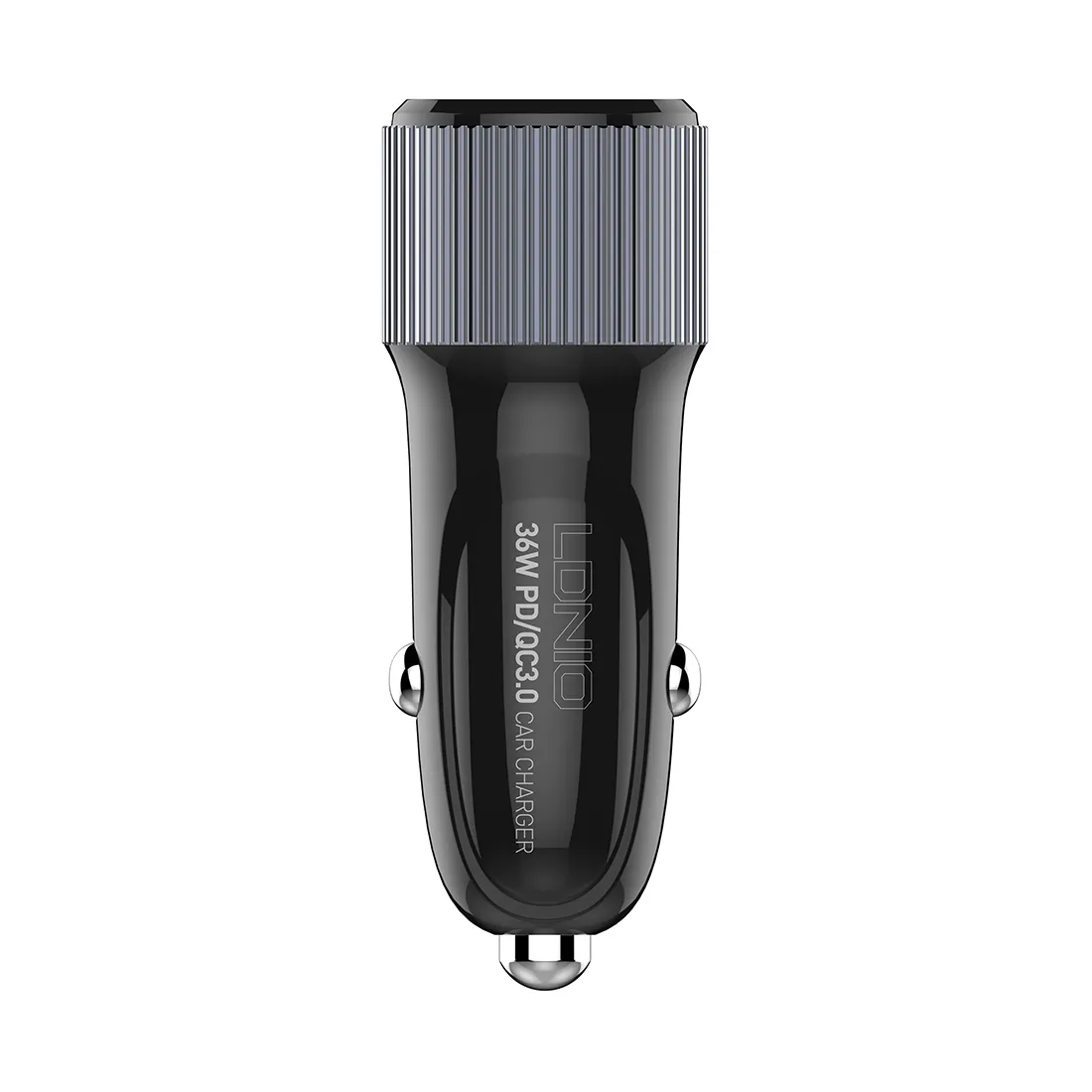 Автомобильное зарядное устройство LDNIO C510Q 2*USB(A,C) Lightning Чёрный — изображение 2