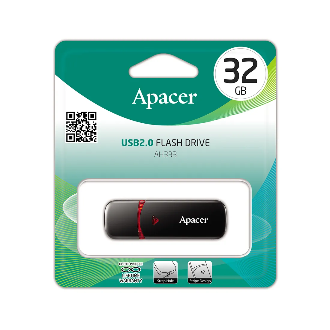 USB-накопитель Apacer AH333 32GB Чёрный — изображение 3