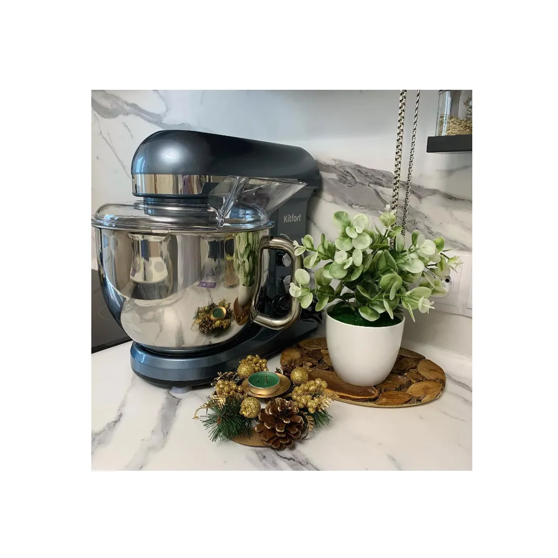 Планетарный миксер Kitfort КТ-1343-2 светло-голубой — изображение 3