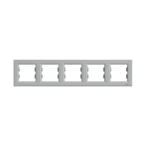 Рамка горизонтальная SE EPH5800561 Asfora 5 постовая алюминий