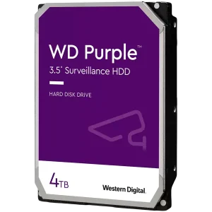 HDD Video Surveillance WD Purple 4TB CMR, 3.5'', 256MB, SATA 6Gbps, TBW: 180