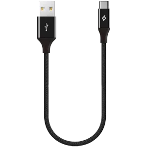 ttec AlumiCable Type C Charge / Data Cable , 2.0 , 30 cm , Black