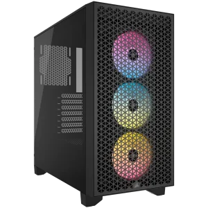 Corsair 3000D RGB Tempered Glass Mid-Tower, Black