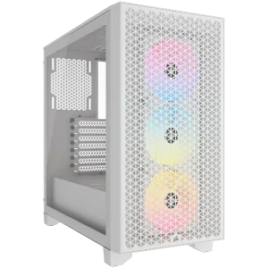 Corsair 3000D RGB Tempered Glass Mid-Tower, White