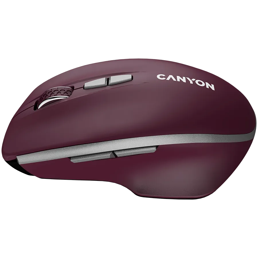 CANYON mouse MW-21 BlueLED 7buttons Wireless Burgundy Red — изображение 2
