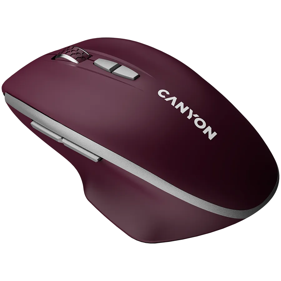 CANYON mouse MW-21 BlueLED 7buttons Wireless Burgundy Red — изображение 3