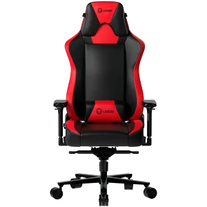 LORGAR Base 311, Gaming chair, PU eco-leather, 1.8 mm metal frame, multiblock mechanism, 4D armrests, 5 Star aluminium base, Class-4 gas lift, 75mm PU casters, Black + red