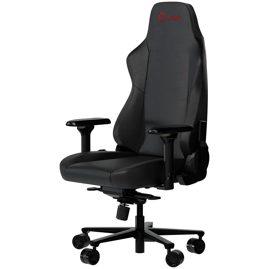 LORGAR Embrace 533, Gaming chair, PU eco-leather, 1.8 mm metal frame, multiblock mechanism, 4D armrests, 5 Star aluminium base, Class-4 gas lift, 75mm PU casters, Black — изображение 2