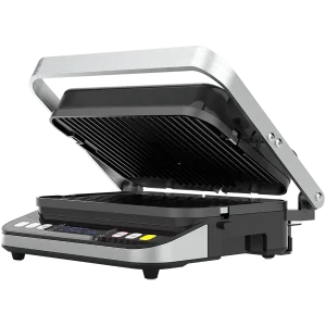 AENO ''Electric Grill EG1: 2000W, 3 heating modes - Upper Grill, Lower Grill, Both Grills Defrost, Max opening angle -180°, Temperature regulation, Timer, Removable double-sided plates, Plate size 320*220mm''