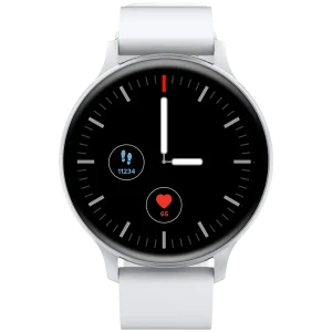 CANYON Badian SW-68, Smartwatch, Realtek 8762CK, 1.28''TFT 240x240px; RAM : 160KB, Lithium-ion polymer battery, 3.7V 190mAh Include, Silver Zinc alloy middle frame + plastic bottom case+ white Silicone strap + silver strap buckle, 44.9x 10.9mm, strap: 20x220mm, 50.64g