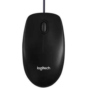 LOGITECH B100 Corded Mouse - BLACK - USB - B2B