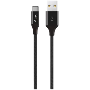ttec AlumiCable Type C Charge/Data Cable, 2.0 , Black