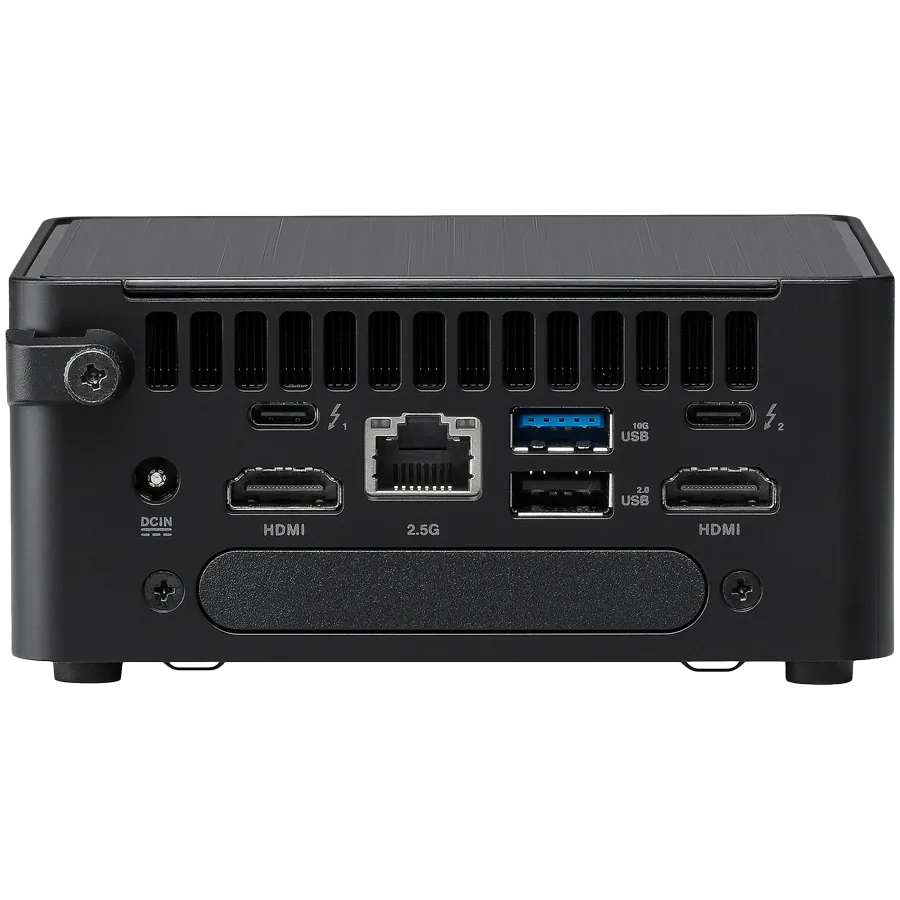 ASUS NUC 14pro/RNUC14RVHU500002I/Intel Ultra 5 125H/Intel Arc graphics/4xUSB/M.2 22x80 NVMe; 22x42 NVMe/2.5'' SATA slot/2,5Gbe LAN/2xHDMI/ 2x Thunderbolt 4 (USB-C+DP)/no Storage/no RAM/AX211.D2WG.NV/no OS/EU Cord/Tall Kit(L6)/EAN:4711387491584 — изображение 3