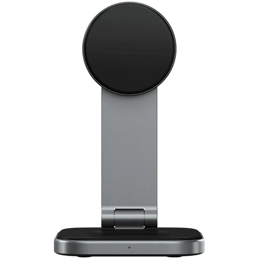 SATECHI 2-in-1 Foldable Qi2 Wireless Charging Stand (Space Gray) — изображение 2